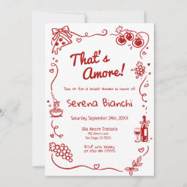 Convite That’s Amore Italian Doodle bridal shower 