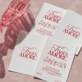 Convite That’s Amore Red Bridal Shower invitation