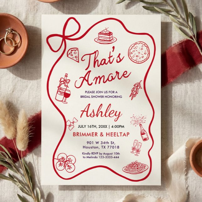 Convite That's Amore Bridal Shower Invitation (Criador carregado)