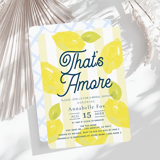 Convite That's Amore Hand-Painted Lemon Bridal Shower (Criador carregado)