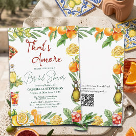 Convite That's Amore Italian Cocktail QR Code Bridal 