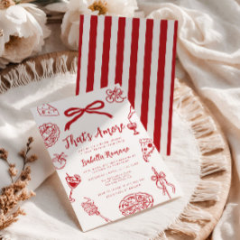 Convite That's Amore Italian Hand drawn Bridal Shower