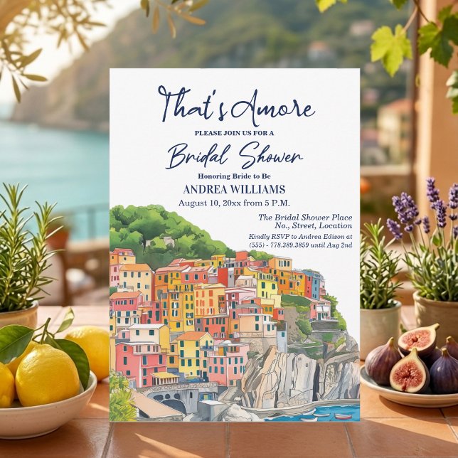 Convite That's Amore Italian Riviera Bridal Shower (Criador carregado)