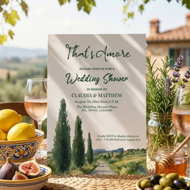 Convite That's Amore Italian View Wedding Shower (Criador carregado)