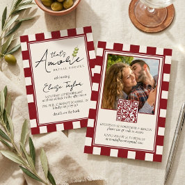 Convite That's Amore Red Checkered Bridal Shower