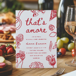 Convite "That's Amore" Whimsical Italian Rehearsal Dinner