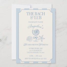 Convite The Bach Club Bachelorette Itinerary and