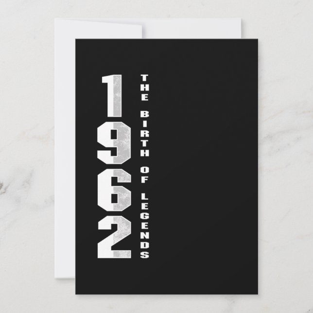 Convite The Birth Of Legends 1962 58 th Birthday Gift (Frente)