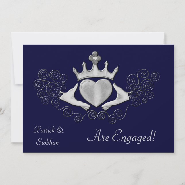 Convite The Claddagh (Prata) (Frente)