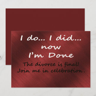 Convite The Divorce is Final