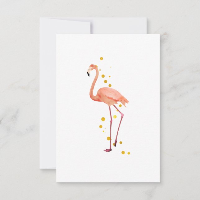 Convite The elegant flamingo (Frente)