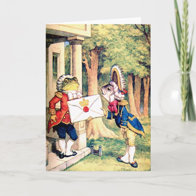 Convite The Frog The Fish & the Queen of Hearts Invitation (Frente)