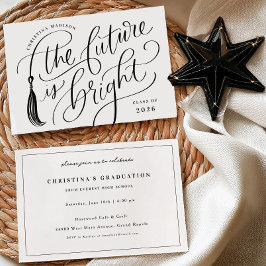 Convite The Future is Bright Graduation Invitation Card