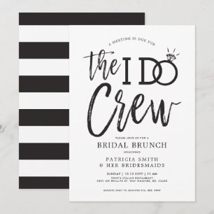 Convite The I Do Crew Brunch da Equipe da Noiva