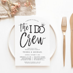 Convite The I Do Crew   Festa do Jantar de Ensaios