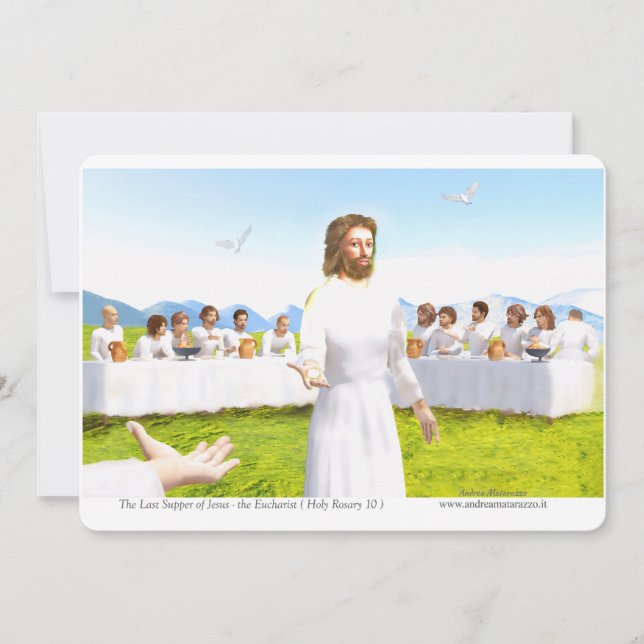 Convite The Last Supper of Jesus - Eucharist (Frente)