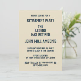 Convite The Legend Has Retired funny retirement