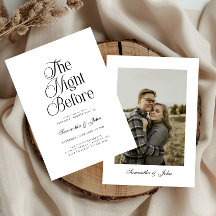 The Night Before Modern Photo  Rehearsal Dinner