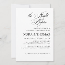 Convite The Night Before Rehearsal Dinner Invitation