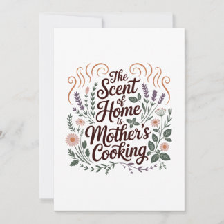 Convite The Scent Of Home Is Mother's Cooking