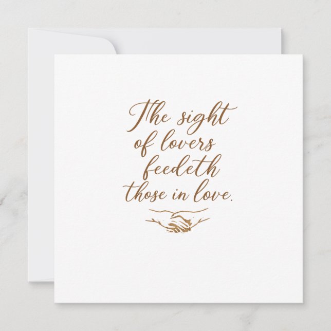 Convite The Sight of Lovers  (Frente)