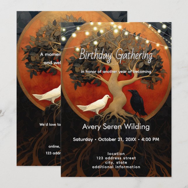 Convite The Tree Between Worlds | Tree of Life R&B (Frente/Verso)