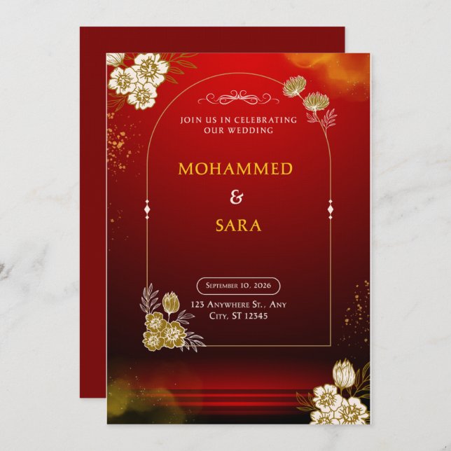 Convite The Weidiing Invitation (Frente/Verso)