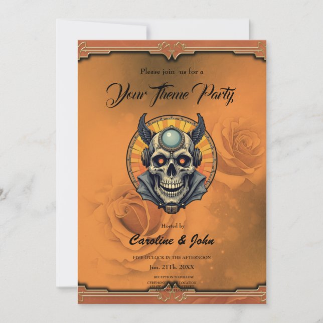 Convite The winged skull.  (Frente)