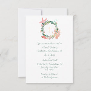 Convite Thema Cross, Casamento Náutico, Christian