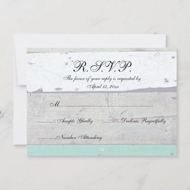 Convite Theme Starfish Rustic Casamento (Verso)