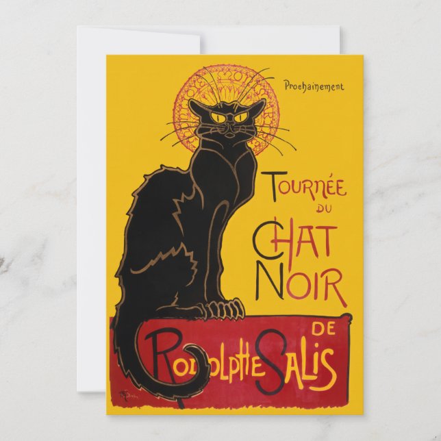 Convite Theophile Steinlen - Le Chat Noir Vintage (Frente)