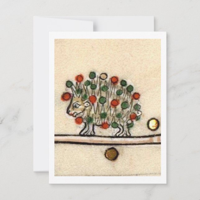 Convite Thief Hedgehog Medieval (Frente)