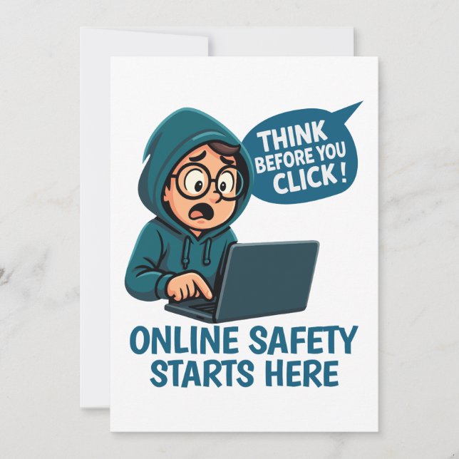 Convite Think Before You Click - Online Safety Awareness (Frente)