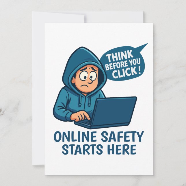Convite Think Before You Click - Online Safety Awareness (Frente)