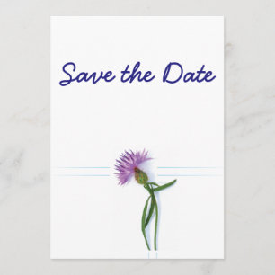 Convite Thistle de Casamento Céltico e Escocês Tradicional