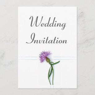 Convite Thistle de Casamento Céltico e Escocês Tradicional