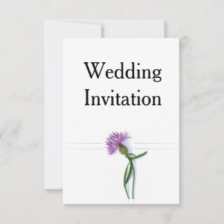Convite Thistle de Casamento Céltico e Escocês Tradicional