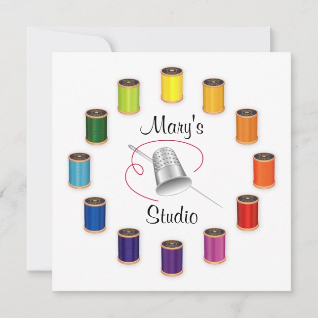 Convite Threads, Agulhas e fios de costura (Frente)