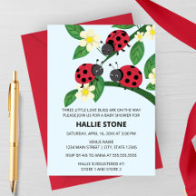 Three Little Love Bugs Ladybug Baby Shower