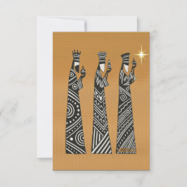 Convite Three Wise Men Black & White Christmas Nativity