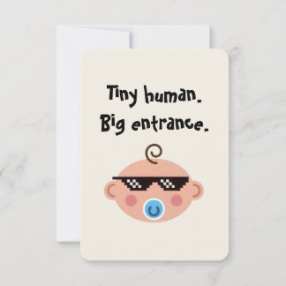 Convite Thug life baby invitations 