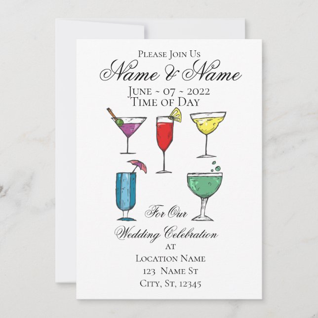 Convite Thunder_Cove da Associação de Bebidas Cocktail (Frente)