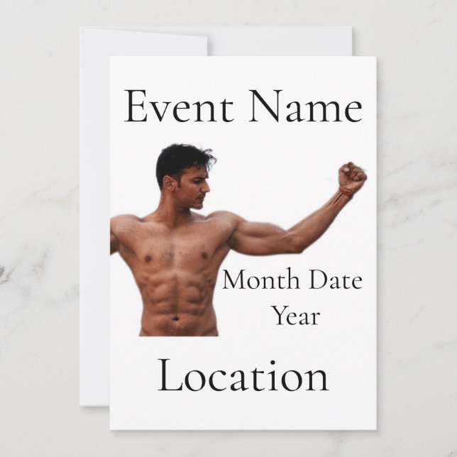 Convite Thunder_Cove do Modelo da Malhação masculina (Frente)