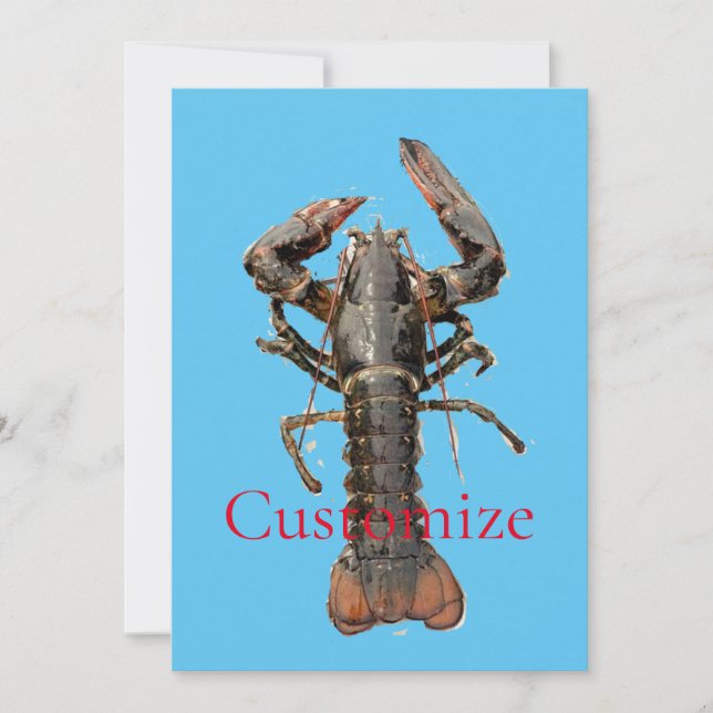 Convite Thunder_Cove, lagosta fresca de madeira (Frente)