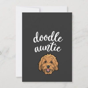 Convite Tia Goldendoodle Feminina  Tia Doodle Cachorro Fof