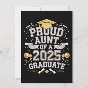 Convite Tia Orgulhosa De Um Formando Em 2025 Graduação Fam