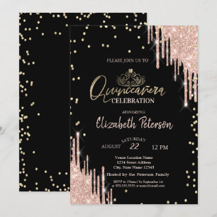 Convite Tiara, Brilhos de Diamantes Quinceañera