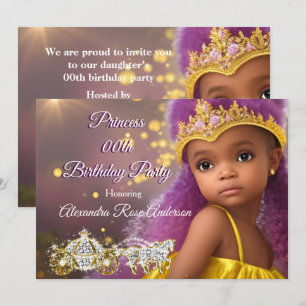 Convite Tiaras de festa de aniversário de meninas princesa