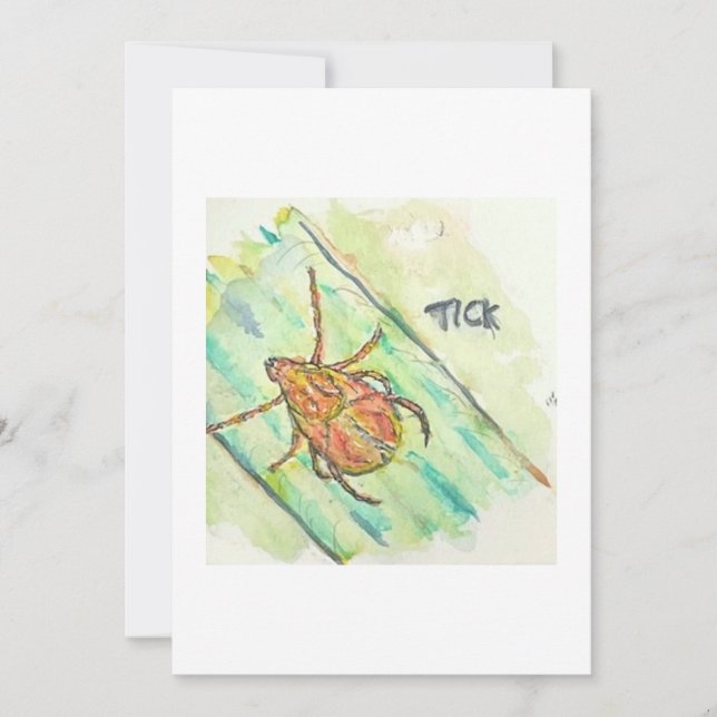 Convite Tick Greeting Card (Frente)