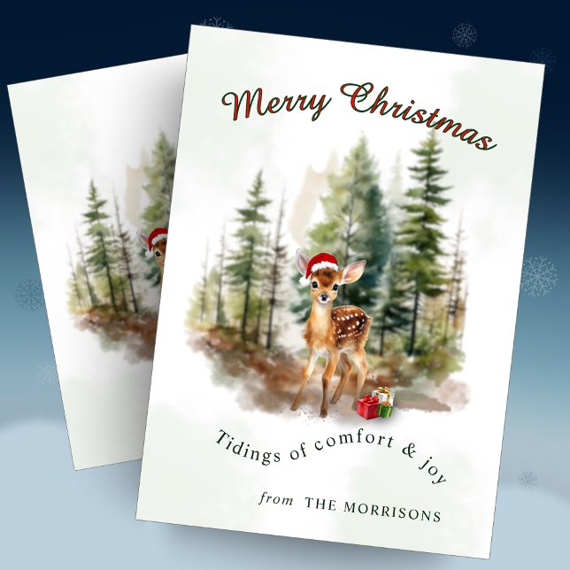 Convite Tidings of Joy Christmas Greeting Card (Criador carregado)